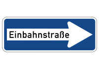 Verkehrszeichen 220-20 &ndash; Einbahnstra&szlig;e rechts