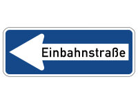 Verkehrszeichen 220-10 &ndash; Einbahnstra&szlig;e links
