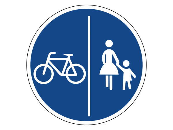 Verkehrszeichen 241-30 &ndash; Getrennter Fu&szlig;- und Radweg