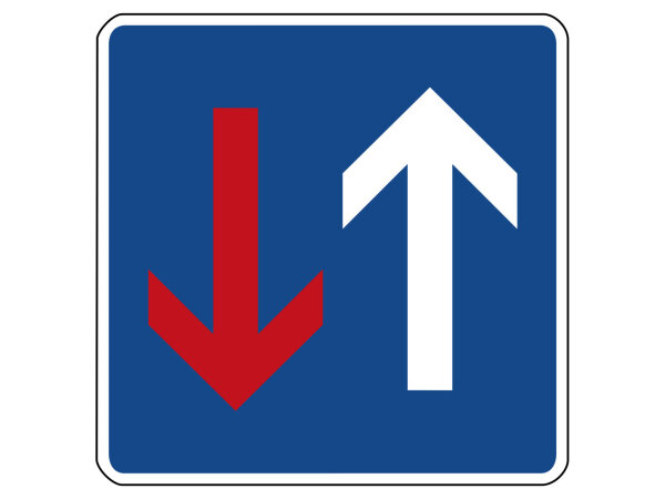 Verkehrszeichen 308 &ndash; Vorrang vor dem Gegenverkehr