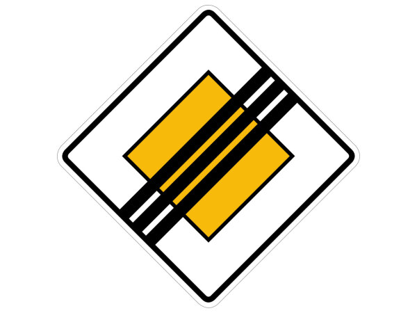 Verkehrszeichen 307 &ndash; Ende der Vorfahrtstra&szlig;e