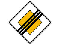 Verkehrszeichen 307 &ndash; Ende der Vorfahrtstra&szlig;e