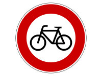 Verkehrszeichen 254 &ndash; Verbot f&uuml;r Radverkehr
