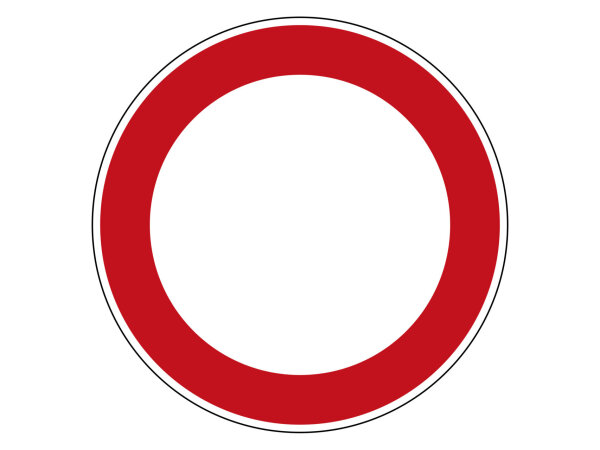 Verkehrszeichen 250 &ndash; Verbot f&uuml;r Fahrzeuge aller Art!