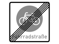 Verkehrszeichen 244.2 &ndash; Ende der Fahrradstra&szlig;e