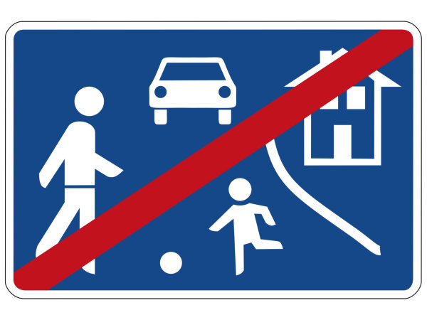 Verkehrszeichen 325.2 &ndash; Ende eines verkehrsberuhigten Bereichs