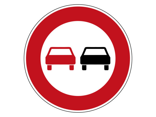 Verkehrszeichen 276 &ndash; &Uuml;berholverbot f&uuml;r Kraftfahrzeuge aller Art