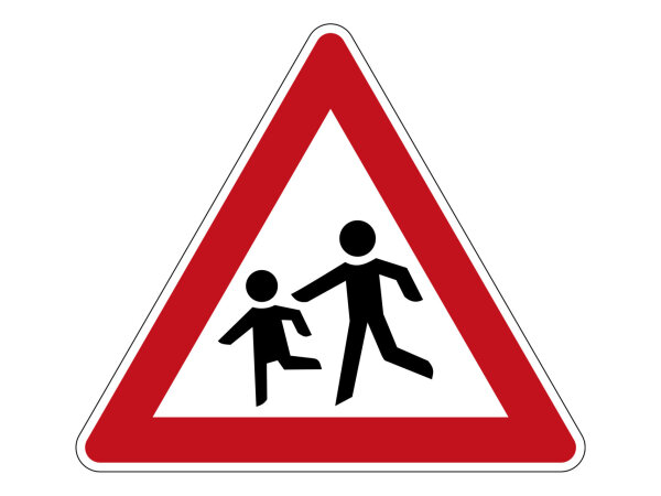 Verkehrszeichen 136-10 &ndash; Kinder (Aufstellung rechts)