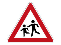 Verkehrszeichen 136-10 &ndash; Kinder (Aufstellung rechts)